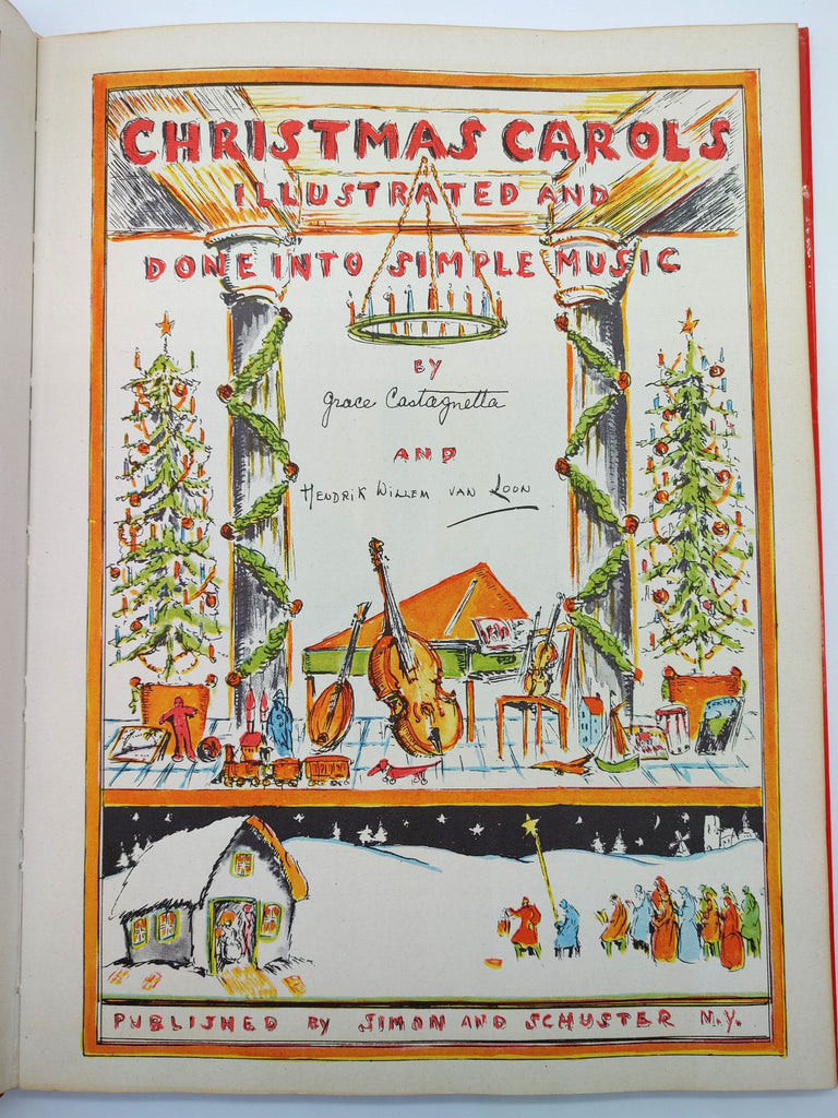 Title page of first edition of Van Loon's Christmas Carols (1937)