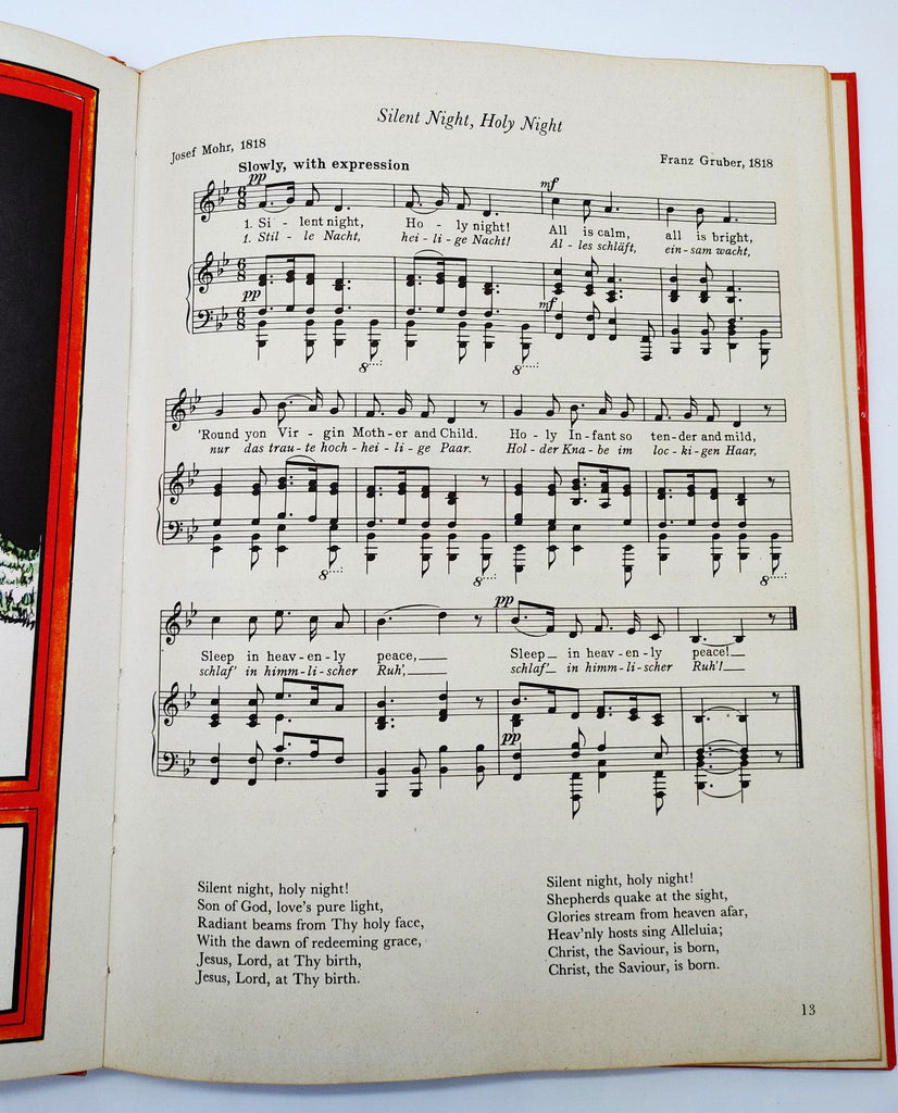 Music for Silent Night from first edition of Van Loon's Christmas Carols (1937)
