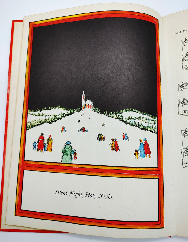 Illustration for Silent Night from first edition of Van Loon's Christmas Carols (1937)