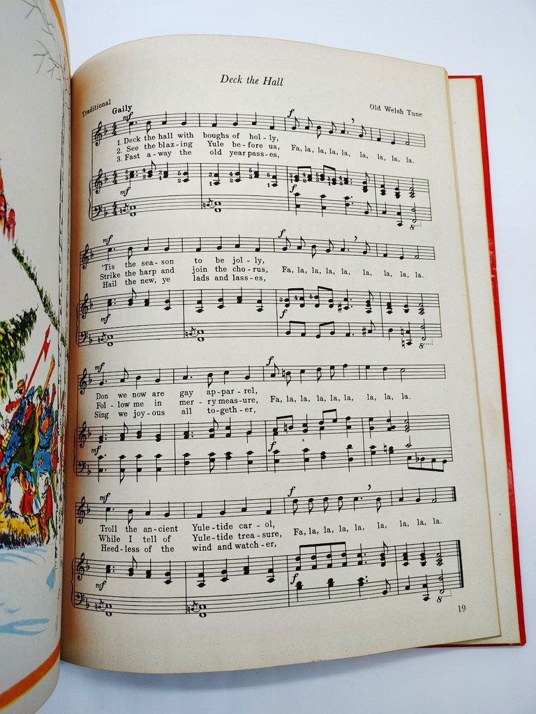 Music for Deck the Hall from first edition of Van Loon's Christmas Carols (1937)