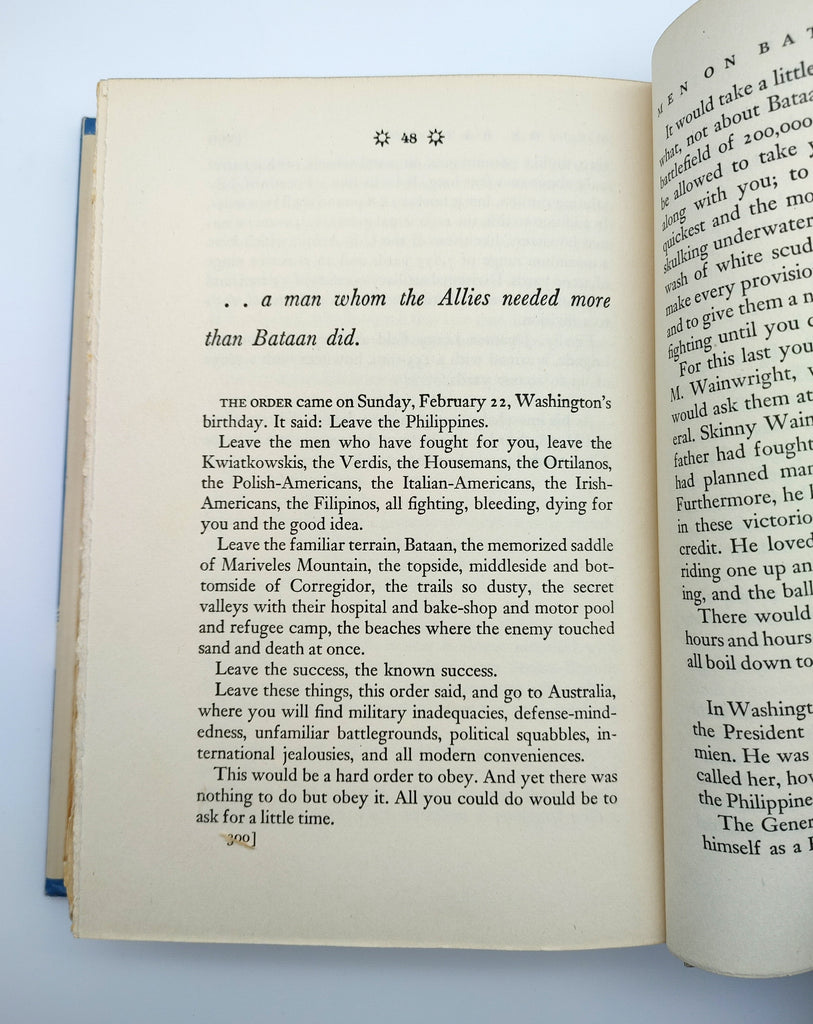 first edition of Hersey's Men on Bataan (1942)