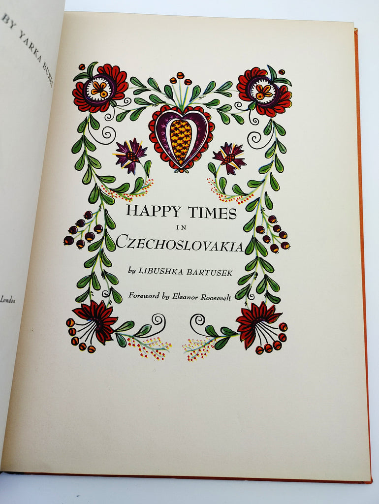 Title page of First edition of Bartusek's Happy Times in Czechoslovakia (1940)