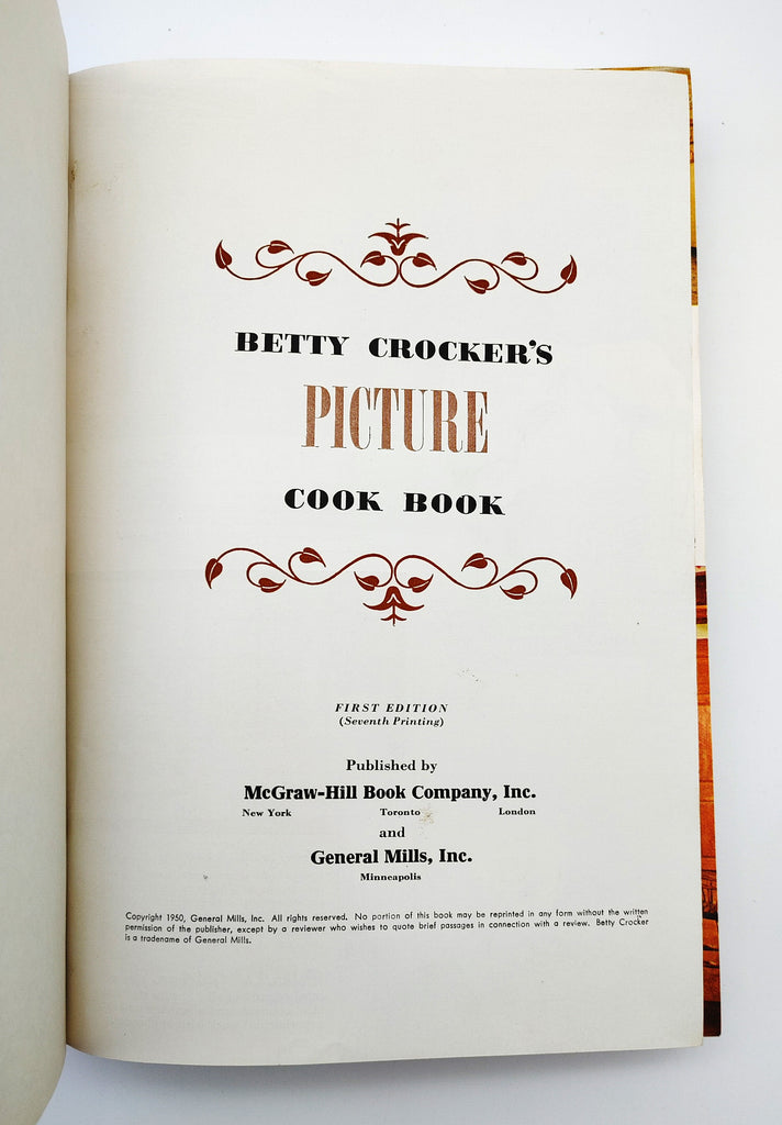 Title page from Betty Crocker's Picture Cook Book (1950)