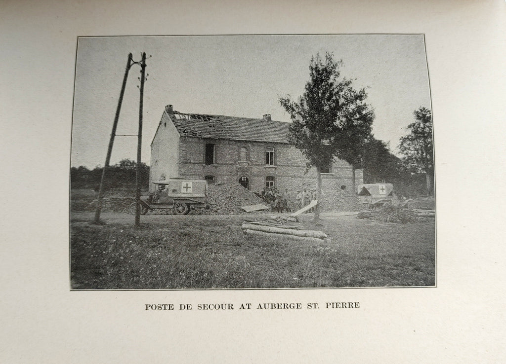 Photograph of Poste de SEcour at Auberge ST. Pierrefirst edition of Buswell's Ambulance No. 10: Personal Letters from the Front (1916)