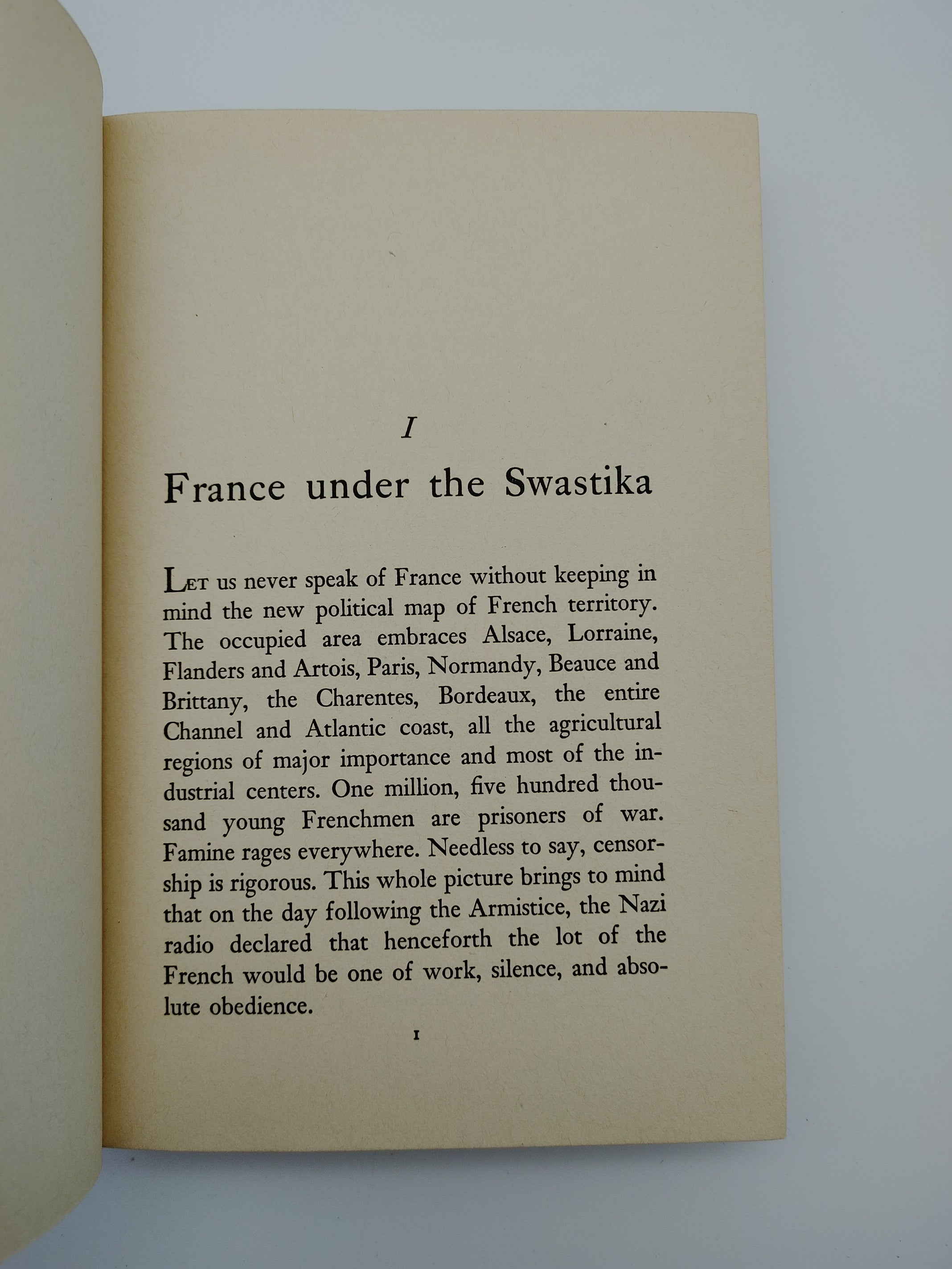 Chapter one from the first edition of Yves Simon's Road to Vichy (1942)