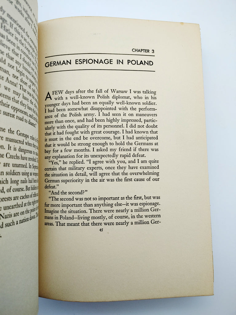 Chapter 3 on Poland from the first edition of Bernard Newman's German Secret Service at Work (1940)