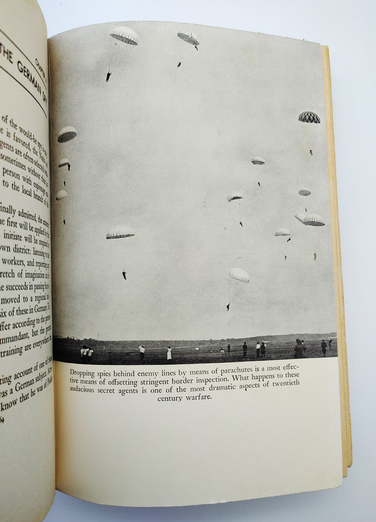 Picture of parachute drop from the first edition of Bernard Newman's German Secret Service at Work (1940)