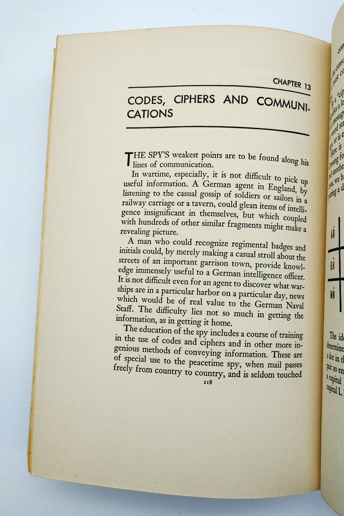Chapter 13 on cryptography from the first edition of Bernard Newman's German Secret Service at Work (1940)