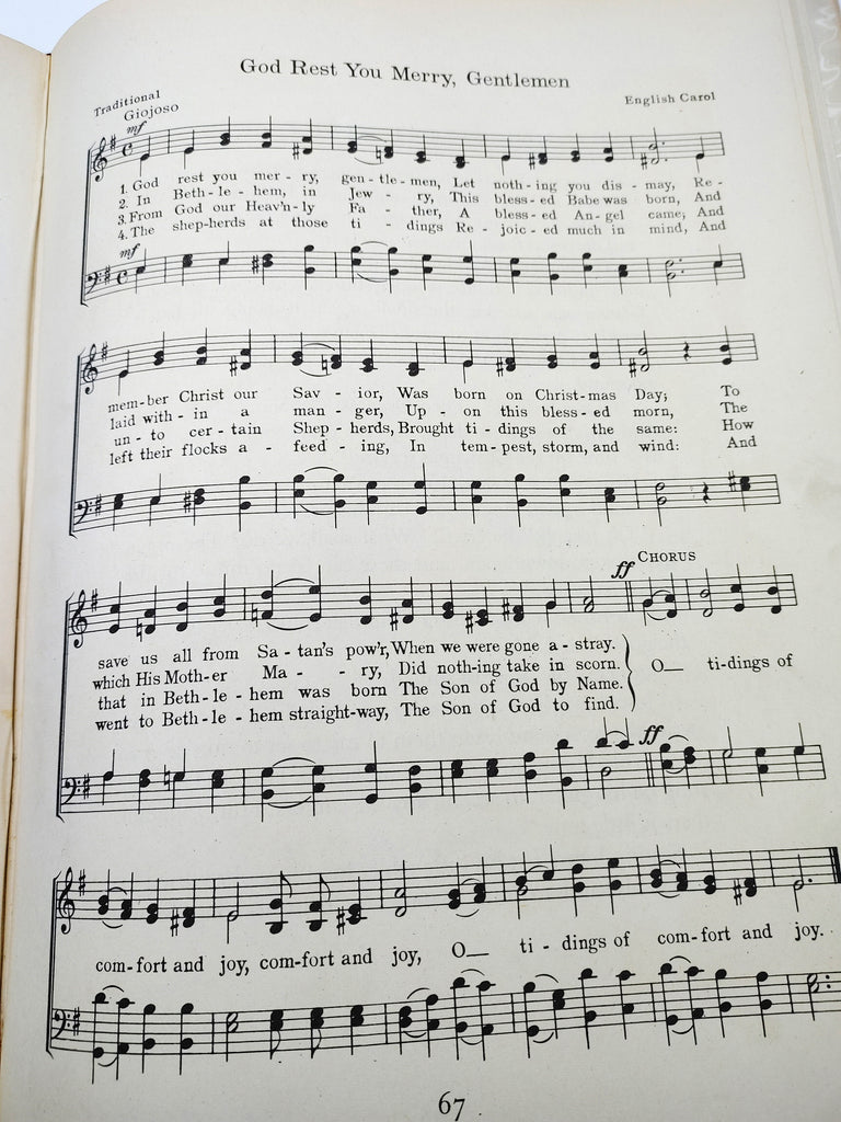 Music page for God Rest Ye Merry, Gentlemen from Opal Wheeler's Sing for Christmas (1943)