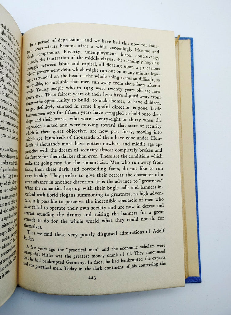 Page 223 about the German depression from the first edition of John T. Flynn's As We Go Marching (1944)