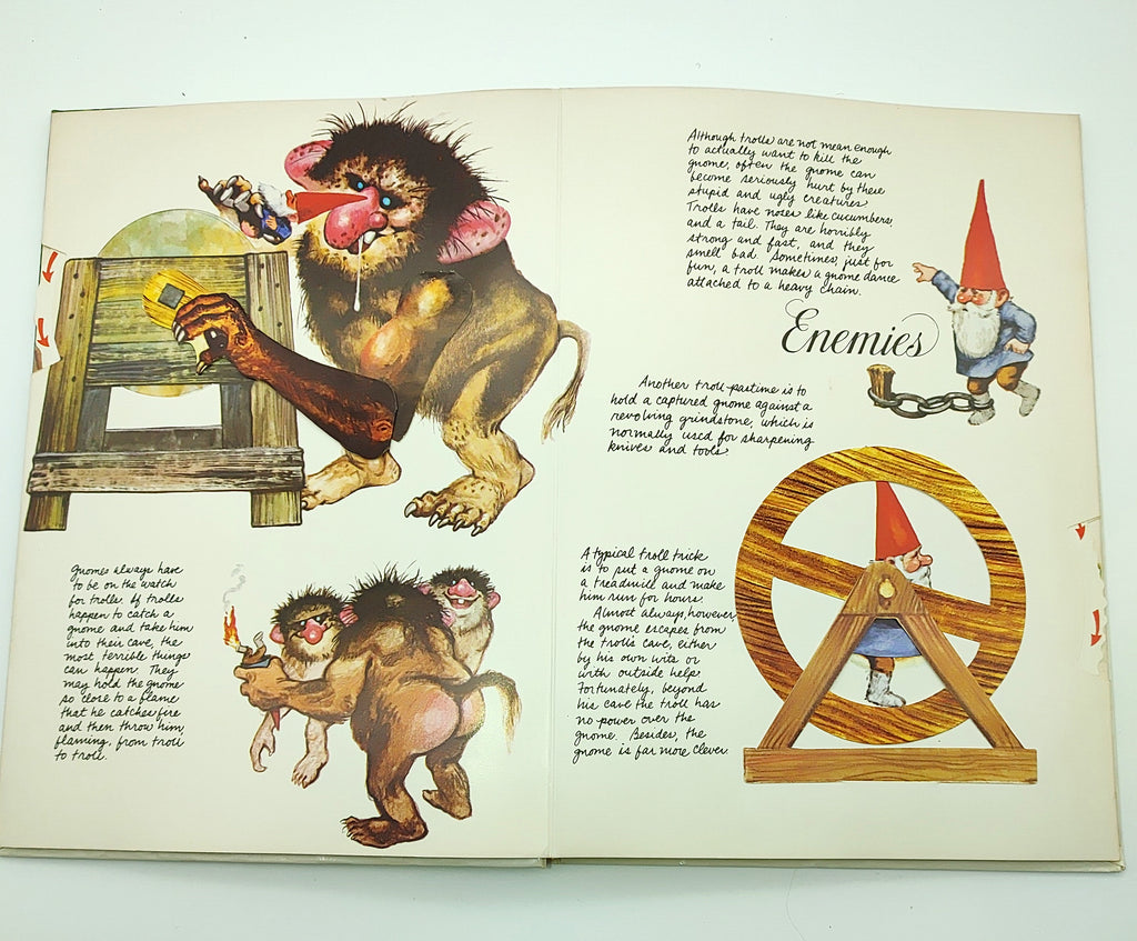 Pop-up illustration of gnomes' enemies from The Pop-Up Book of Gnomes (1979)