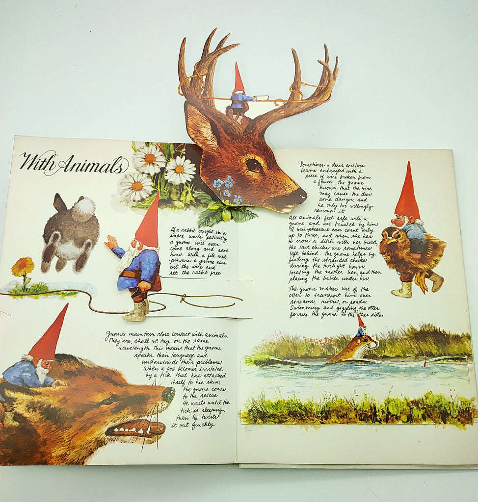 Reindeer pop-up from the first edition of The Pop-Up Book of Gnomes (1979)