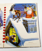 Moveable illustration of Santa going down the chimney from Julian Wehr's The Night Before Christmas Animated (1949)