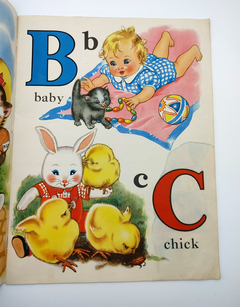 Page with B (baby) and C (chick) of Florence Salter's ABC