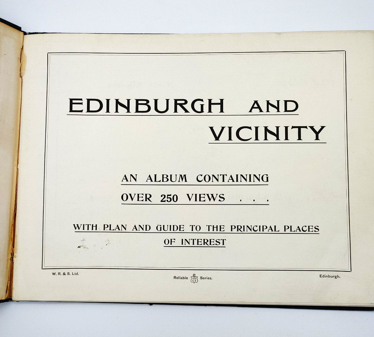 Title page of Edinburgh and Vicinity, an album from circa 1900