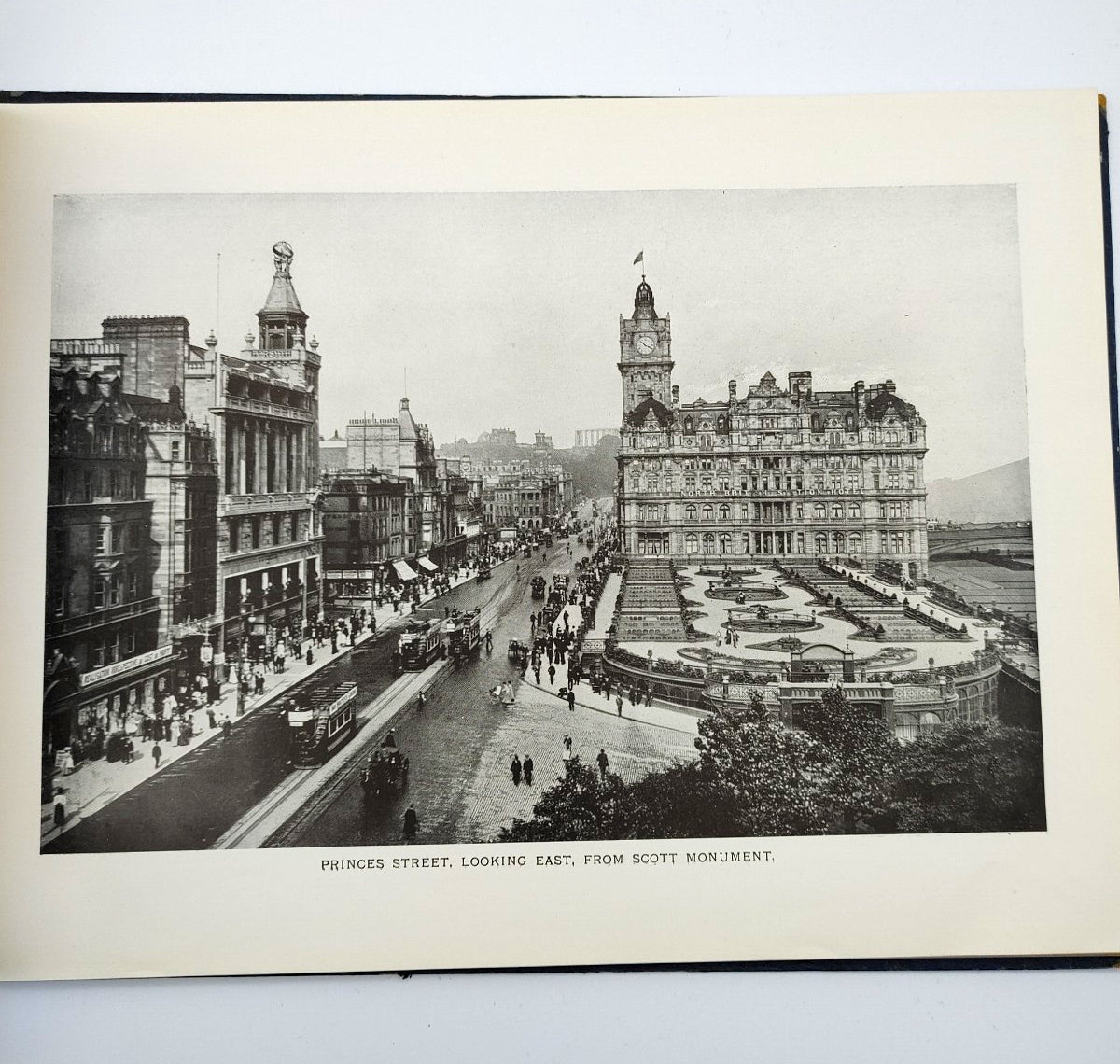 Photographic of Princes Street from the Scott Monument from Edinburgh and Vicinity (circa 1900)