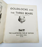 Title page of the first edition of Blue Ribbon's Goldilocks and the Three Bears (1934)