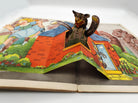 Pop-up illustration of Papa Bear chasing Goldilocks from Blue Ribbon's Goldilocks and the Three Bears (1934)