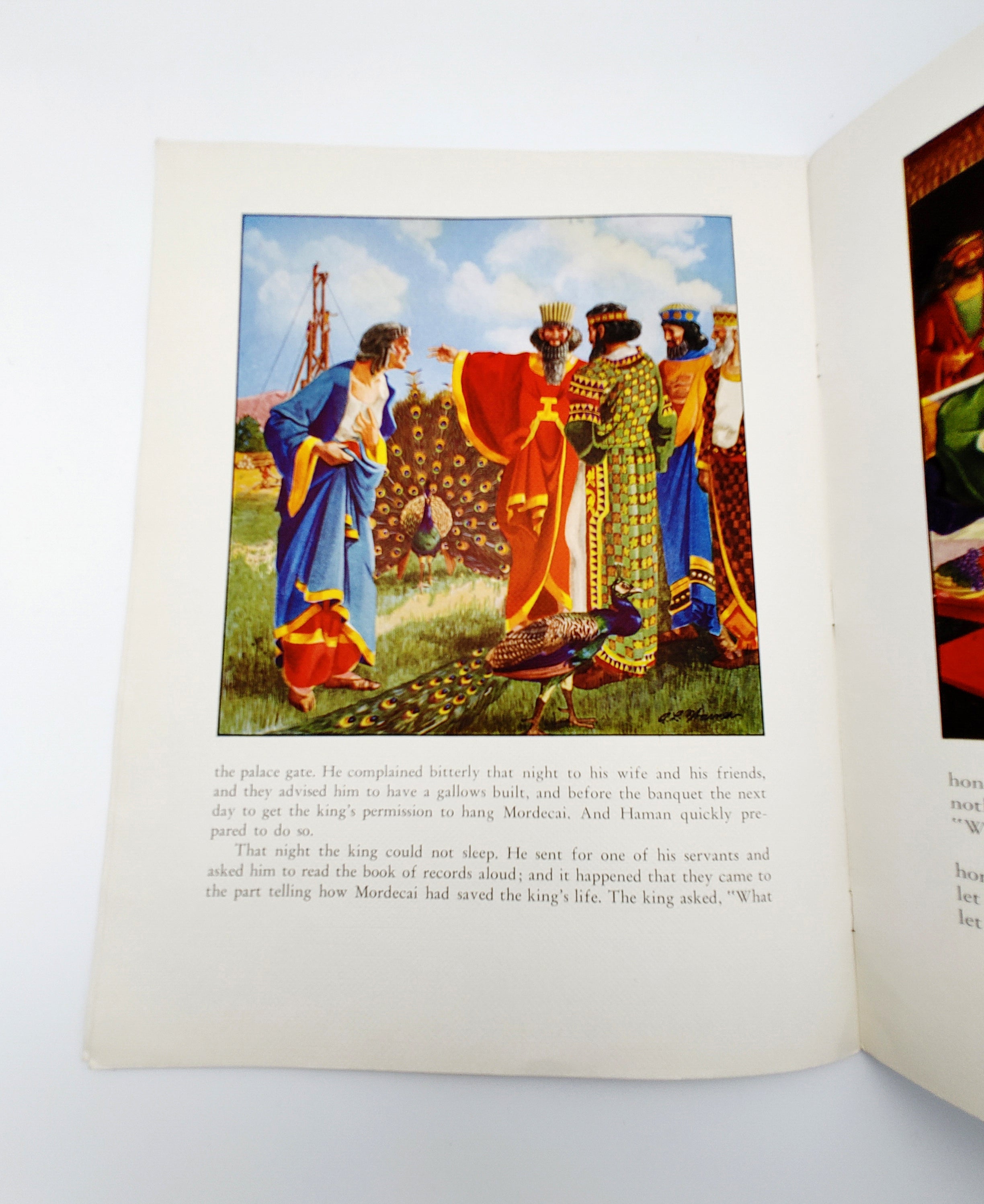 Color illustration from Esther: A Brave Young Queen (1939) illustrated by A.L. Warner