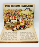 Pop-up illustration of the circus parade from Geraldine Clyne's The Jolly Jump-Ups See the Circus (1944)