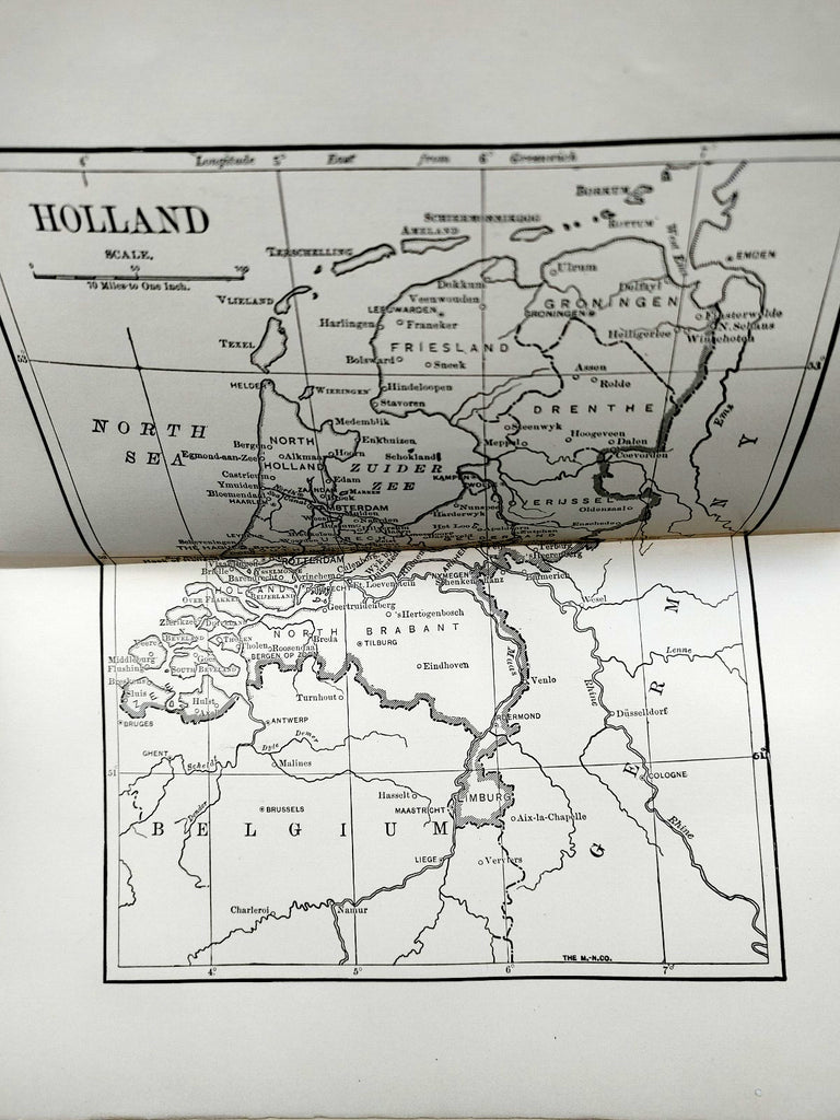 Map of Holland from the first edition of William Griffis's The American in Holland (1899)