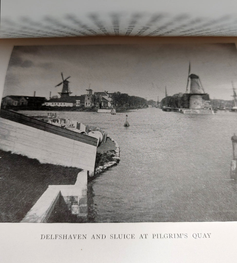 Photographic illustration of Delfshaven and Sluice and Pigrim's Quay from the first edition of William Griffis's The American in Holland (1899)