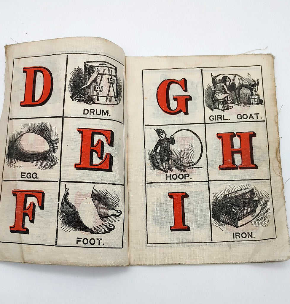 Alphabet pages (D through I) of The Little ABC Book (1884)