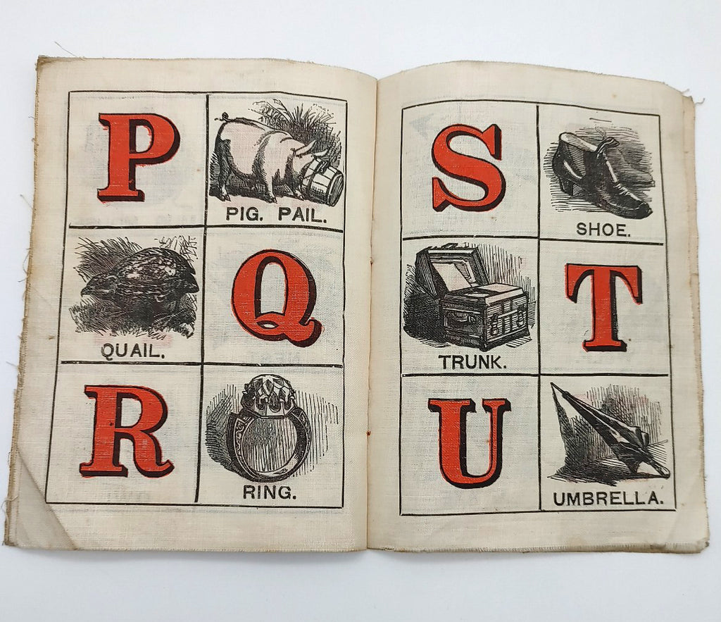 Alphabet pages (P through U) of The Little ABC Book (1884)