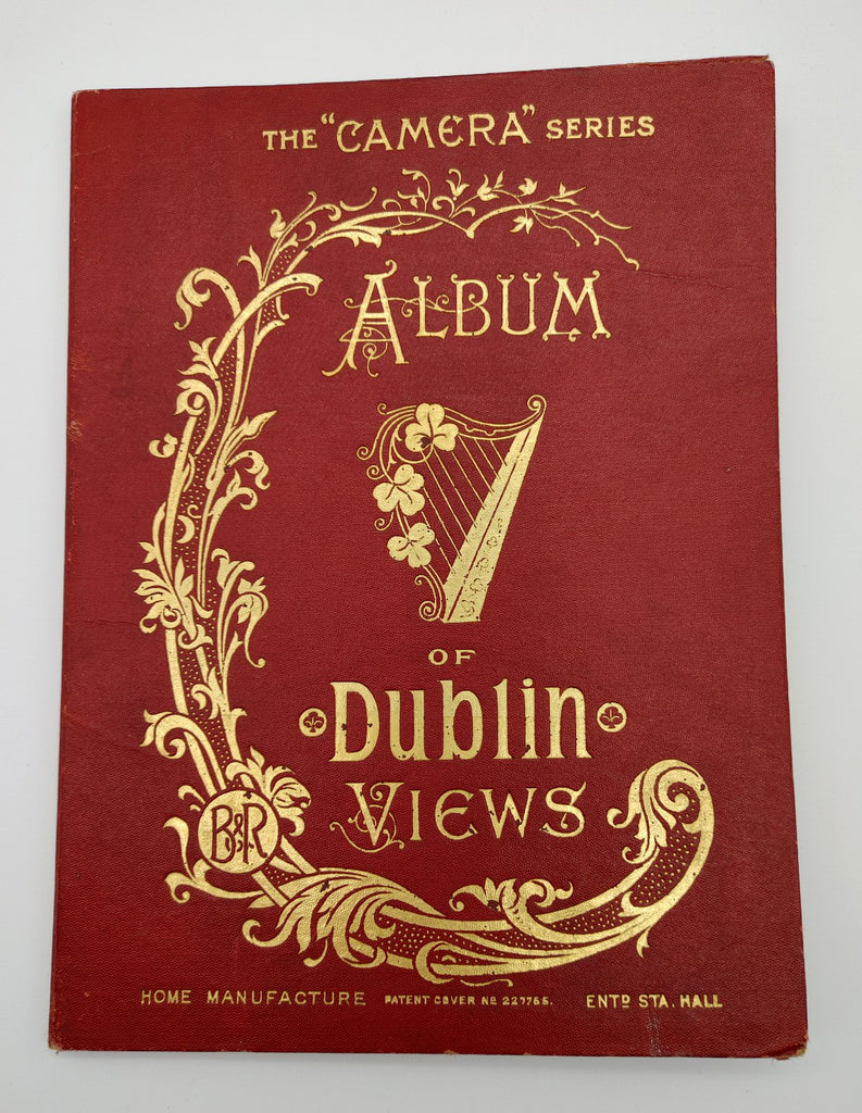Cover of the rare souvenir travel album book Album of Dublin Views (circa 1895)