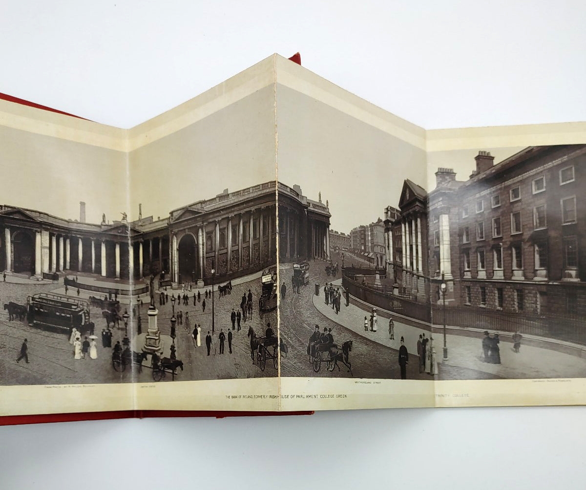 Wide panoramic view of the House of Parliament in Dublin circa 1895 from Album of Dublin Views