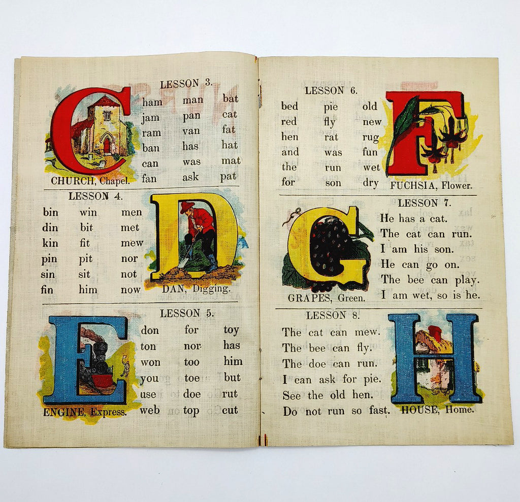Alphabet page from Linen Nursery ABC and Simple Speller (1905)