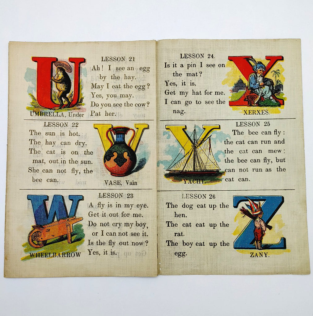 Alphabet page from Linen Nursery ABC and Simple Speller (1905)