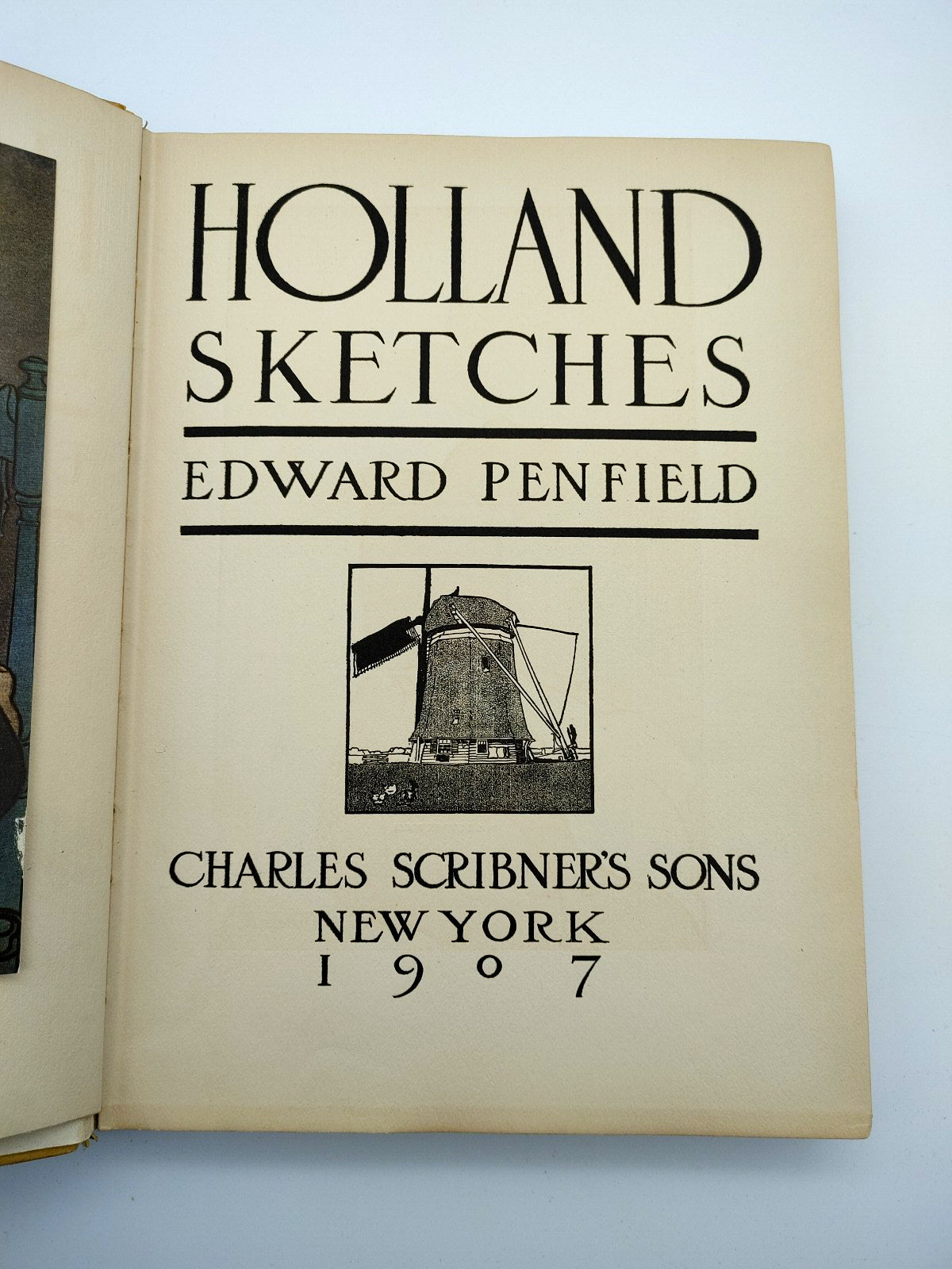 Title page from the first edition of Edward Penfield's Holland Sketches (1907)