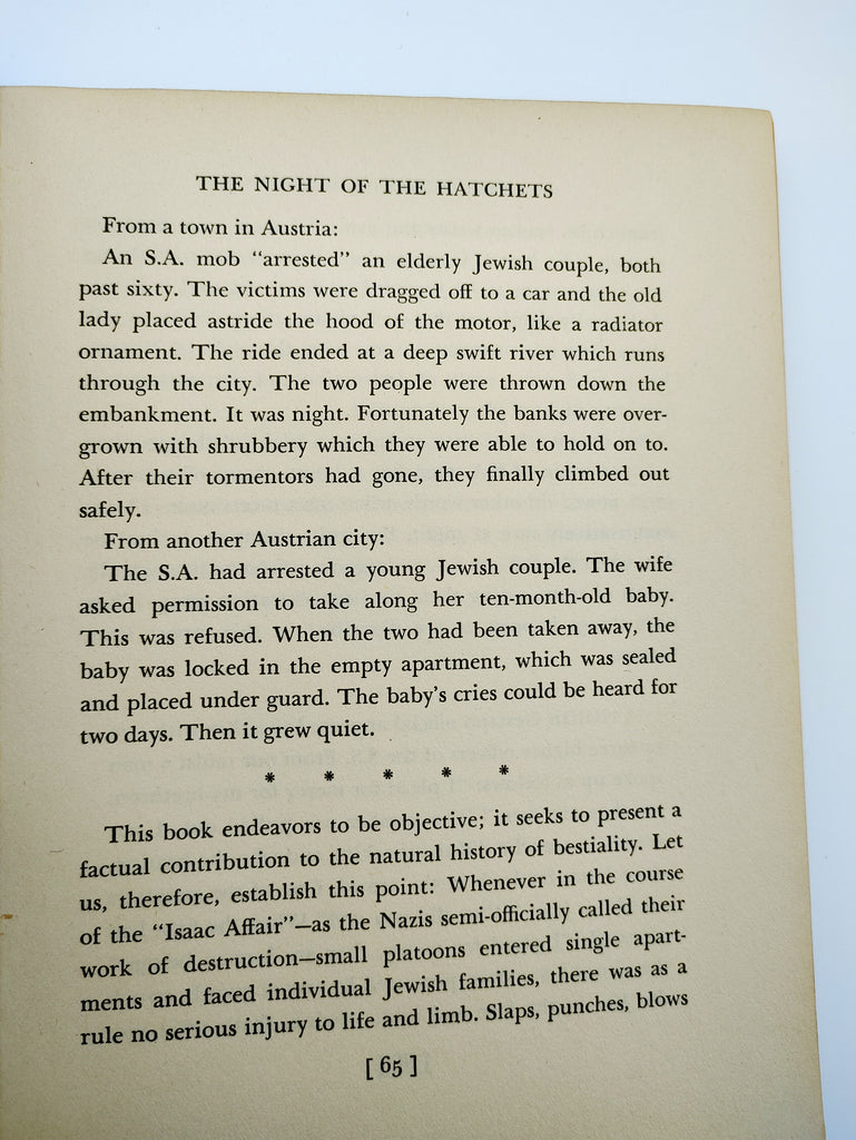 Text page on S.A. abuse of Jews in Austria from the first edition of Konrad Heiden's The New Inquisition (1939)