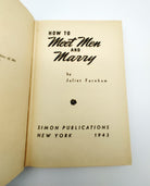 Title page of the wartime edition of Juliet Farnham's How to Meet Men and Marry (1943)