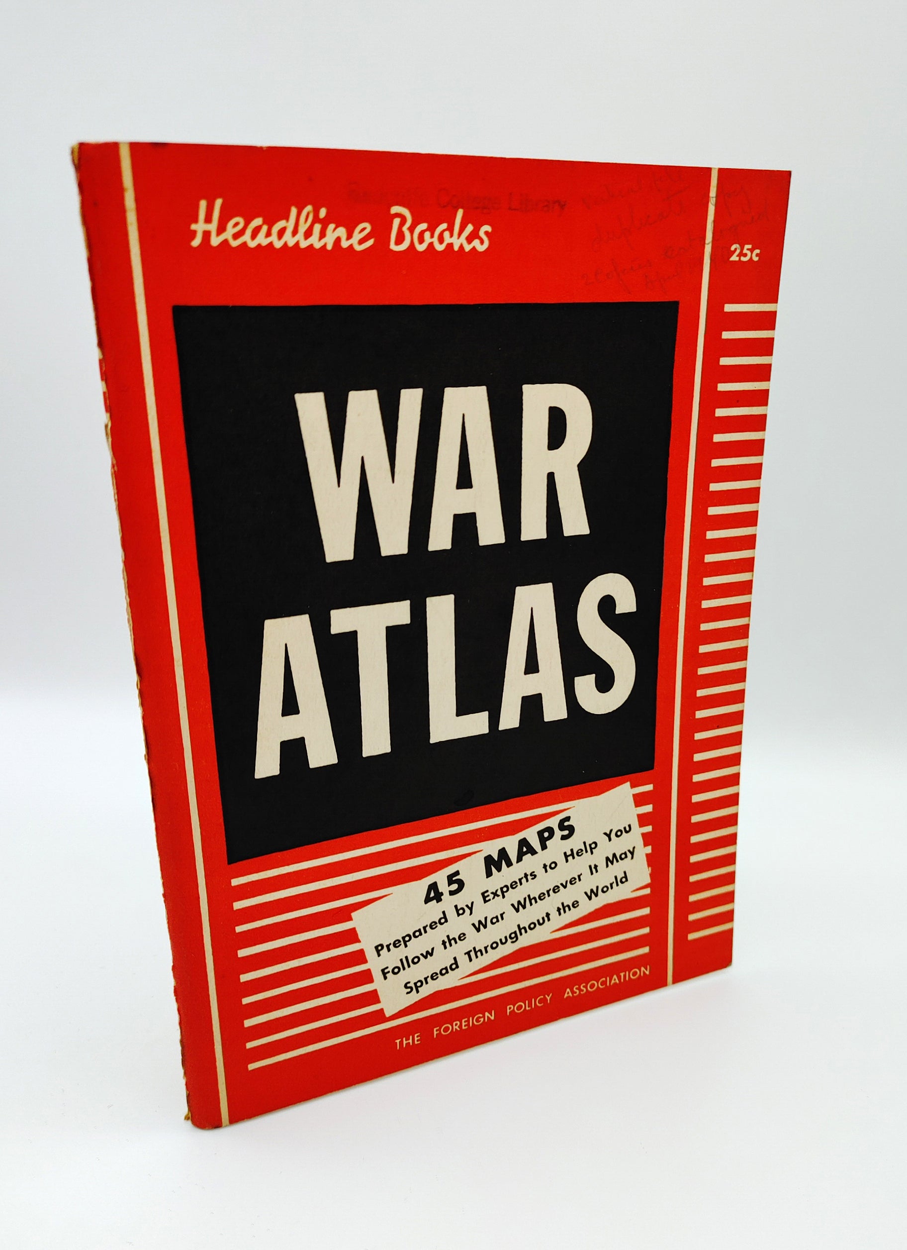 First edition of Varian Fry's War Atlas (1940)