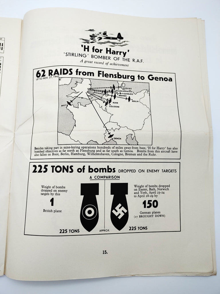 Chart about the an RAF bomber from Picture Charts of Britain at War (1943)