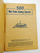 Title Page of 500 War-Time Saving Secrets (1943)